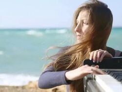girl playing on an old piano Stock Footage