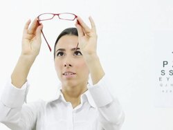 Woman with  glasses Stock Footage