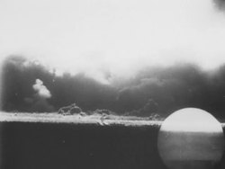 First atomic bomb is tested at Trinity site Stock Footage