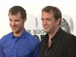 Matt Stone, Trey Parker at The Book Of Mormon Los Angeles Opening Night Stock Footage