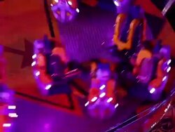 MS TS Shot of People enjoying amusement ride at funfair, flying bobs / Cologne, Germany Stock Footage