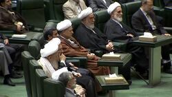 AHMADINEJAD, RAFSANJANI AT OFFICIAL OPENING OF PARLIAMENT News Clip