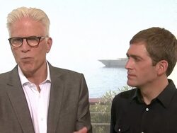 INTERVIEW - Ted Danson & Eric Szmanda on a cause close to his heart at 54th Monte-Carlo Television Festival - Day 3 Stock Footage
