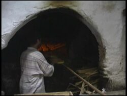 Bread Baking By Ancient Method: Fez, Morocco Stock Footage