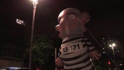CLEAN : Thousands protest in Brasilia against Lula appointment (2) News Clip