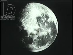 Moon waxing and waning, sped up and looped, filmed in 1940s Stock Footage