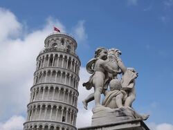 WS Shot of Leaning Tower of Pisa / Pisa, Tuscany, Italy Stock Footage