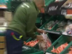 Shoppers In Supermarket News Clip