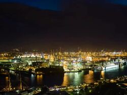 TIME LAPSE: Hamburg Harbor Stock Footage