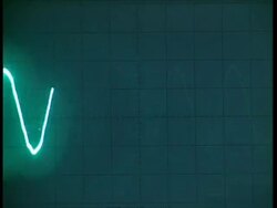 BCU Waveform monitor flashing sine wave Stock Footage