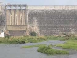 Gate of Dam and river Stock Footage