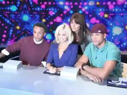 Ashley Banjo, Kimberley Wyatt, Aston Merrygold, Davina McCall at the launch of Got To Dance 4 Stock Footage