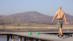 Rest after a hard workout Stock Footage
