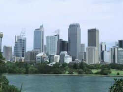 Skyline of Sydney CBD , Sydney, New South Wales, Australia Stock Footage