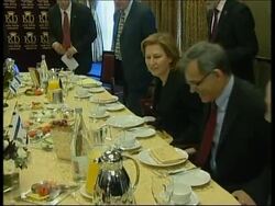 WRAP Merkel visiting Holocaust museum, meeting Livni News Clip
