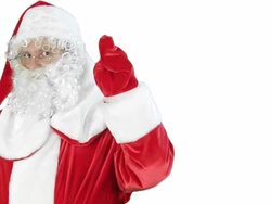 Santa Claus makes a decision Stock Footage