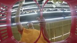 Shopping basket point of view Stock Footage