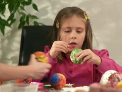 HD: Little Girl Doing Art Stock Footage