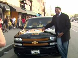 Sam Perkins at the Sam Perkins Greets Fans At T-Mobile And Gears Up For NBA All-Star 2011 In Los Angeles at Huntington Park CA. (Footage by WireImage Video/GettyImages) Stock Footage