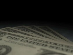 $1 Bills Multi-Perspective Fly Overs (1080/30P) Stock Footage