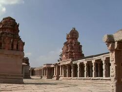 WS Krishna Temple/ Hampi, Karnataka, India Stock Footage