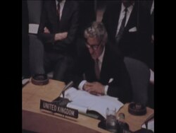 SYND 21-7-70 BRITISH AND GHANAIAN REPRESENTATIVES AT UN News Clip