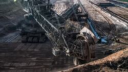 Brown Coal Mine Stock Footage