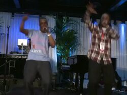 PERFORMANCE: Black on Black Rhyme at VH1 Save The Music Foundation 2012 Songwriters Music Series Launch Stock Footage