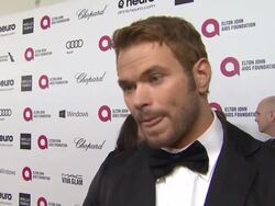 INTERVIEW - Kellan Lutz  - Elton John AIDS Foundation Presents 22nd Annual Academy Awards Viewing Party Sponsored By Chopard, Neuro Drinks And Wells Fargo Stock Footage