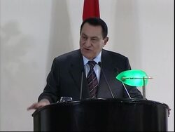 Olmert meets Mubarak; excerpts of news conference News Clip