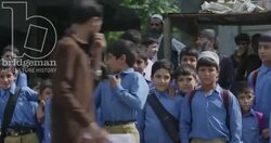 Kids leaving school, Swat Valley Stock Footage