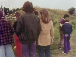 Living at Thamesmead, 1973, part 5 - School children exploring nature, and in classrooms at school Stock Footage