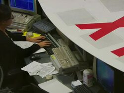MS Shot of women working inside Tokyo stock exchange / Tokyo, Japan Stock Footage