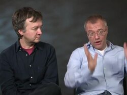 INTERVIEW - Edmon Roch, Daniel Monzon on the Spanish economy, how it affects society, how they managed to work on a small budget at 'El Nino' Interviews Stock Footage