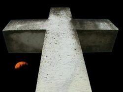 HD LOOP: Isolated Spiritual Cross Stock Footage