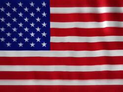 loopable blowing Stars and Stripes background Stock Footage