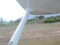 Small plane taking off Stock Footage