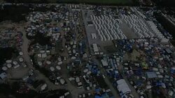 Aerial drone shots of Jungle Camp in Calais News Clip