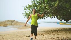 Jogging Girl Stock Footage