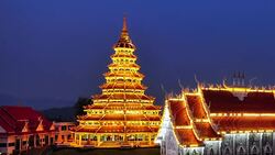 Wat Hyua Pla Kang Chinese temple,Chiang Rai, Thailand. Stock Footage