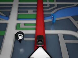 Inside GPS animation. Gray and red. Stock Footage