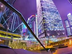 Circular motion of city life. Stock Footage