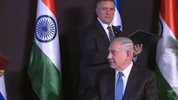 CLEAN : Israel and India present agreements in Jerusalem News Clip