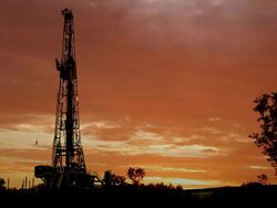 Fracking Red Dawn Stock Footage