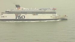 Aerials of Cross Channel Ferries and Dover Ferry Port News Clip
