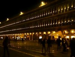Saint Mark Basilica at night, Venice,Italy Stock Footage
