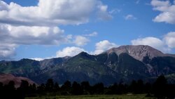 Northern Sangre De Cristo Mountains Southwest Colorado Great Sand Dunes National Park Timelapse paradise camping Great Big Clouds Moving Stock Footage
