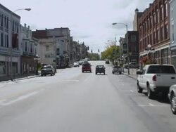 WS POV View of car driving through small town / Winchester, Kentucky, United States Stock Footage