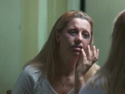 HD DOLLY: Victim Of Domestic Violence Stock Footage