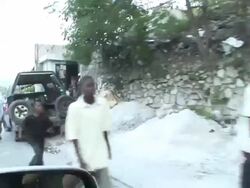 Haiti streets after earthquake Stock Footage